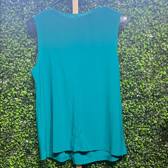Susan Laurence Teal Sleeveless Tank Top size Large - Picture 4 of 4